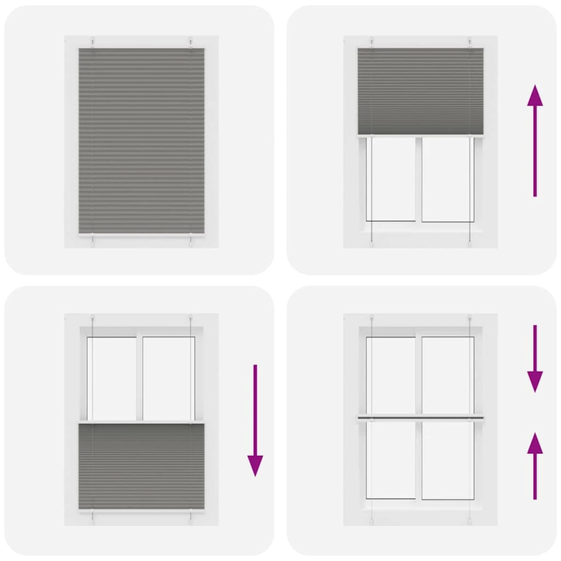 vidaXL plisētās žalūzijas antracīts 100x100 cm auduma platums 99,4 cm