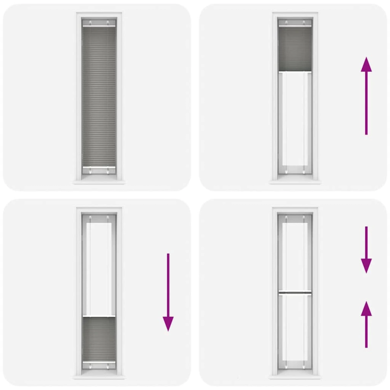 vidaXL plisētās žalūzijas antracīts 40x200 cm auduma platums 39,4 cm