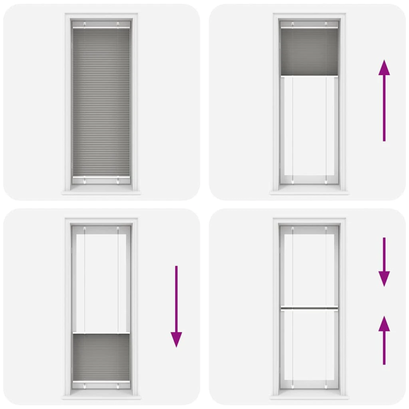 vidaXL plisētās žalūzijas antracīts 75x200 cm auduma platums 74,4 cm