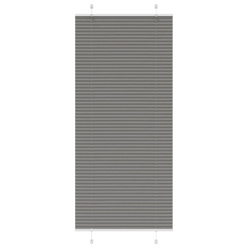 vidaXL plisētās žalūzijas antracīts 90x200 cm auduma platums 89,4 cm