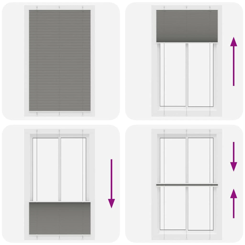 vidaXL plisētās žalūzijas antracīts 115x200 cm auduma platums 114,4 cm