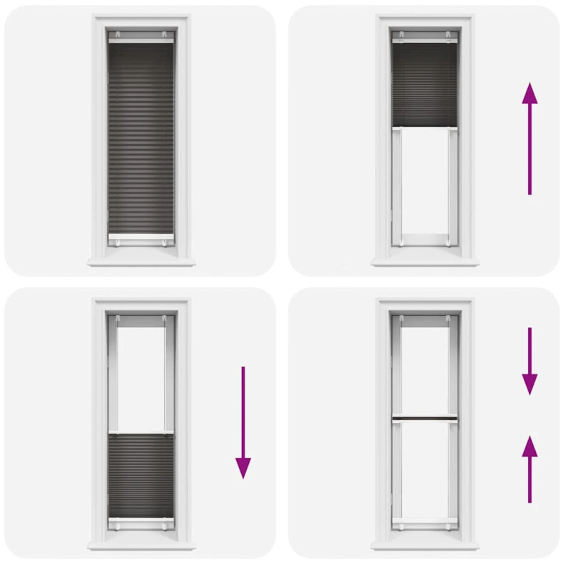 vidaXL kroku žalūzija melna 50x100 cm auduma platums 49,4 cm