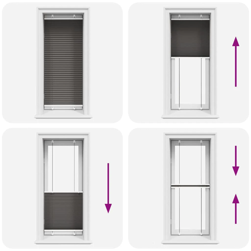 vidaXL kroku žalūzija melna 60x100 cm auduma platums 59,4 cm