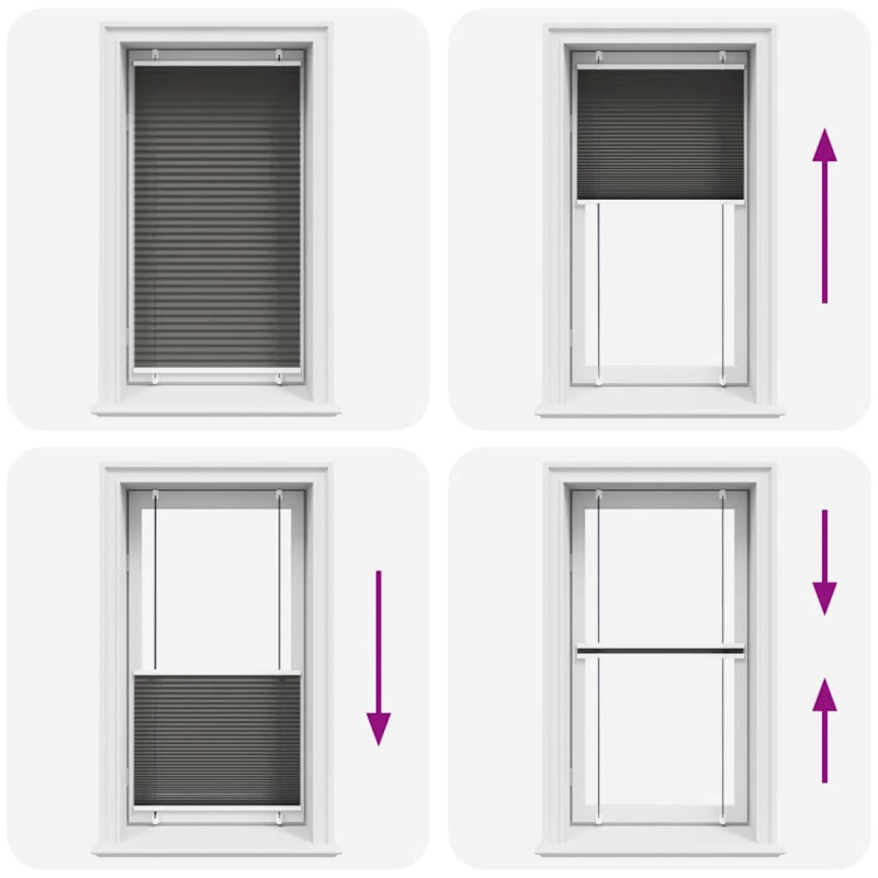 vidaXL kroku žalūzija melna 70x100 cm auduma platums 69,4 cm