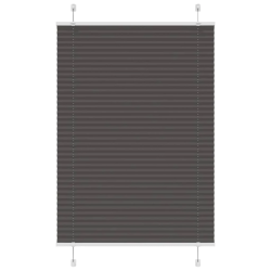 vidaXL kroku žalūzija melna 85x100 cm auduma platums 84,4 cm