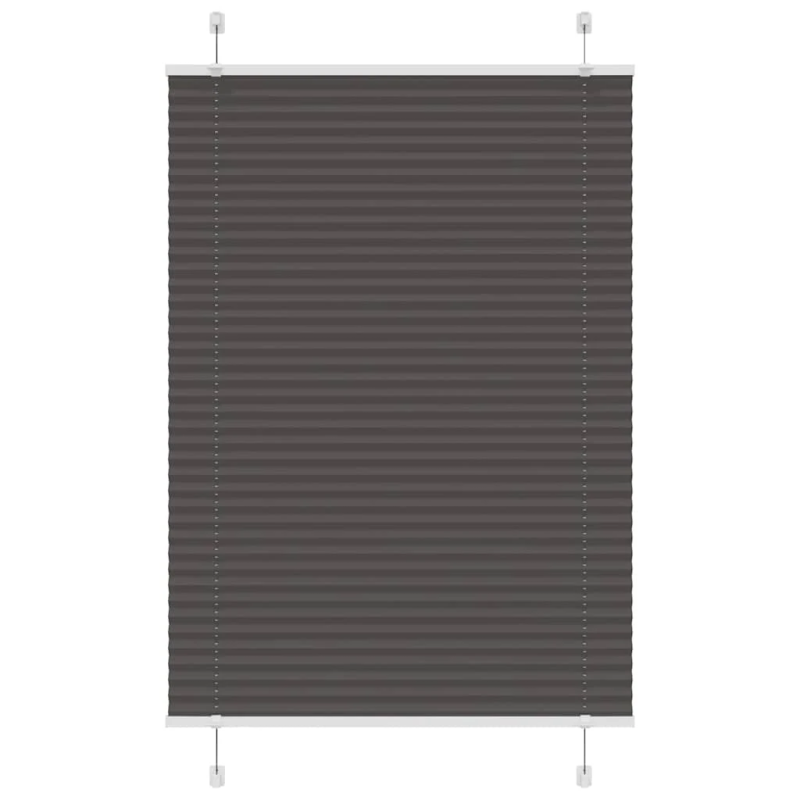 vidaXL kroku žalūzija melna 85x100 cm auduma platums 84,4 cm