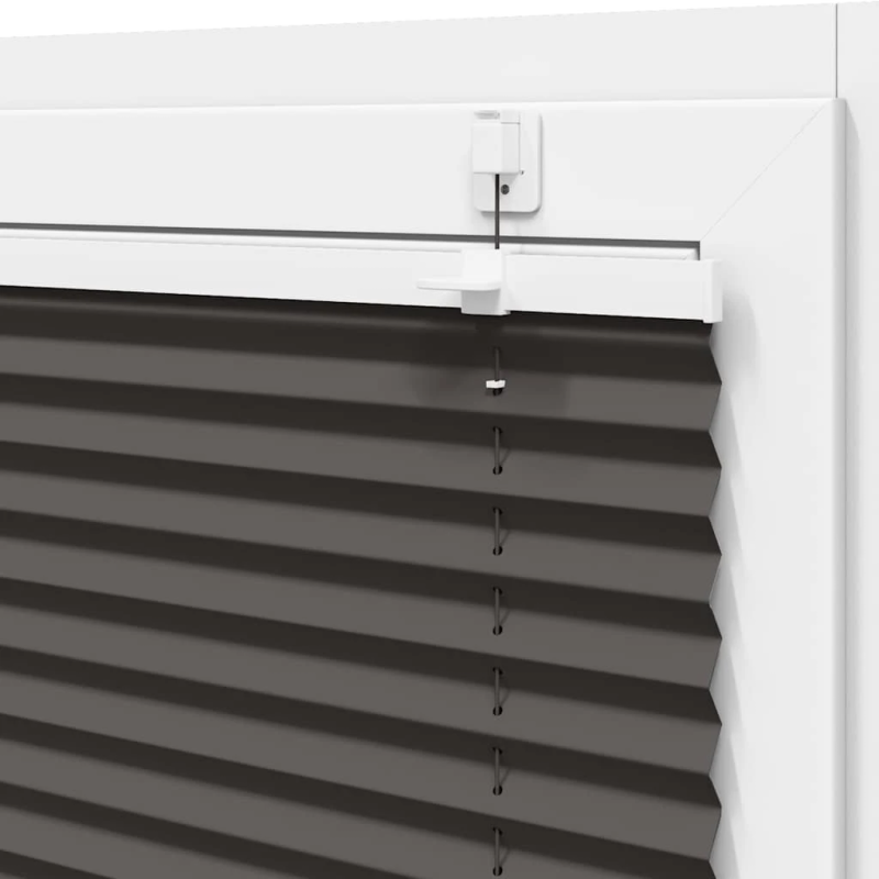 vidaXL kroku žalūzija melna 85x100 cm auduma platums 84,4 cm