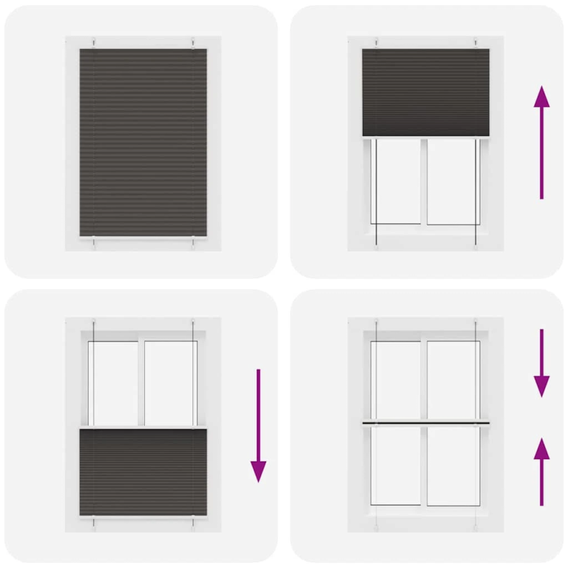 vidaXL kroku žalūzija melna 90x100 cm auduma platums 89,4 cm