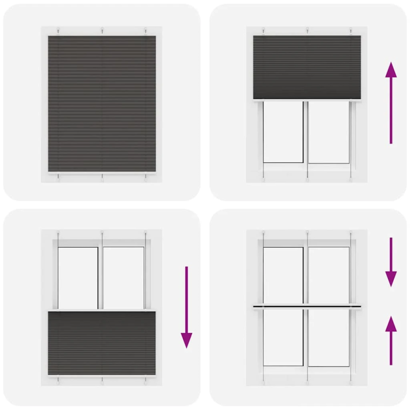 vidaXL kroku žalūzija melna 105x100 cm auduma platums 104,4 cm