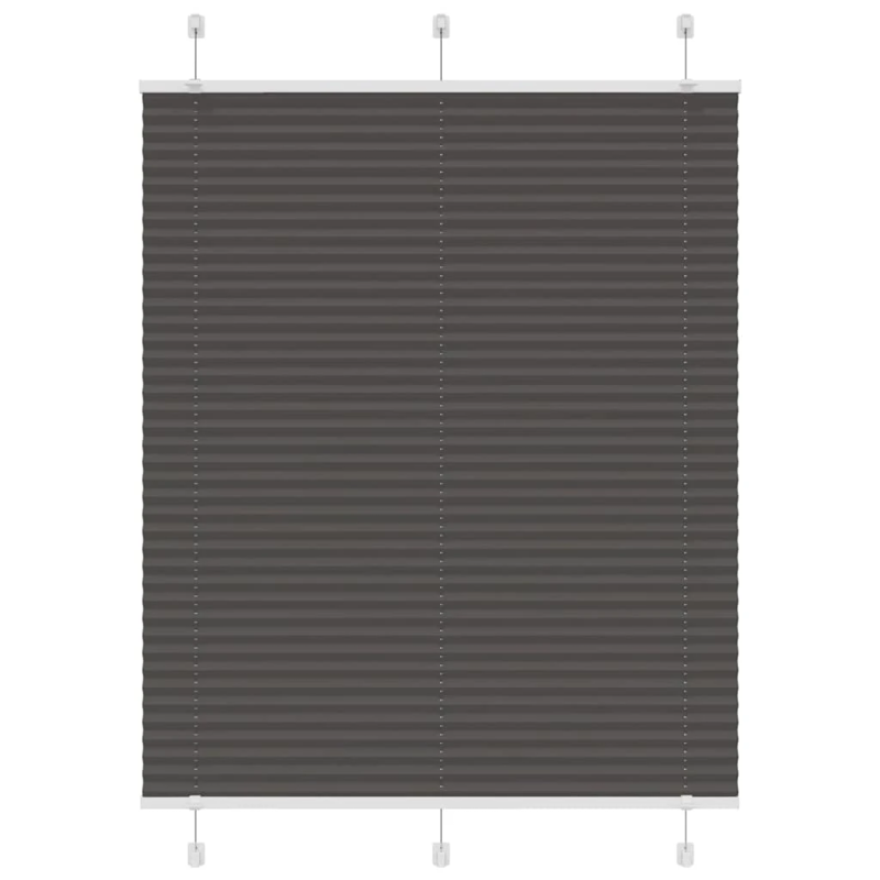 vidaXL kroku žalūzija melna 110x100 cm auduma platums 109,4 cm