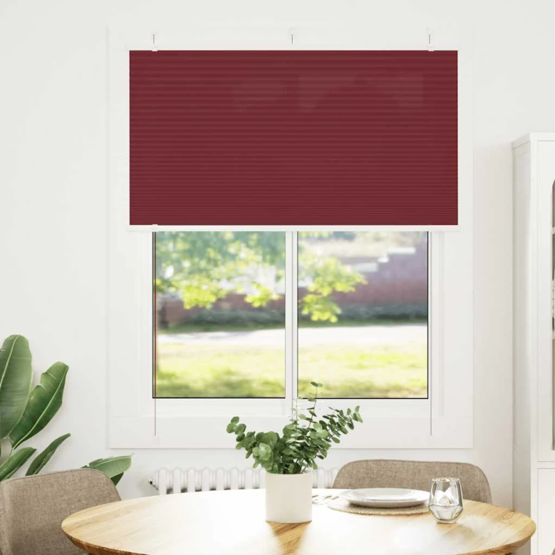vidaXL kroku žalūzija Bordo sarkana 105x100 cm auduma platums 104,4 cm