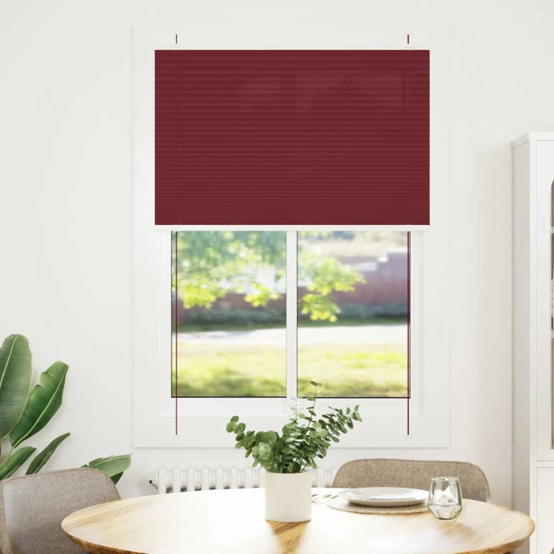 vidaXL kroku žalūzija Bordo sarkana 95x150 cm auduma platums 94,4 cm