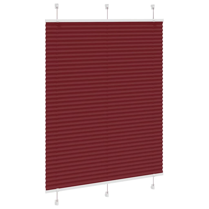 vidaXL kroku žalūzija Bordo sarkana 110x150 cm auduma platums 109,4 cm