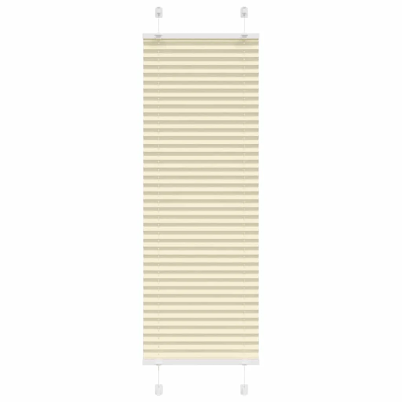vidaXL Pleated Blind Cream 40x100 cm Auduma platums 39,4 cm