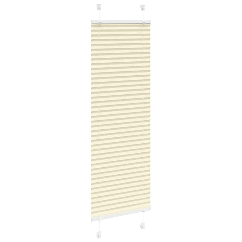 vidaXL Pleated Blind Cream 40x100 cm Auduma platums 39,4 cm