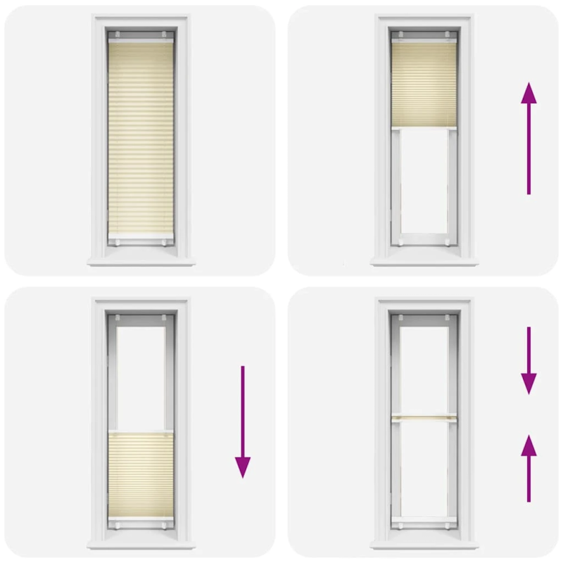 vidaXL Pleated Blind Cream 50x100 cm Auduma platums 49,4 cm