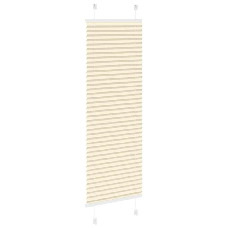 vidaXL Pleated Blind Cream 50x100 cm Auduma platums 49,4 cm