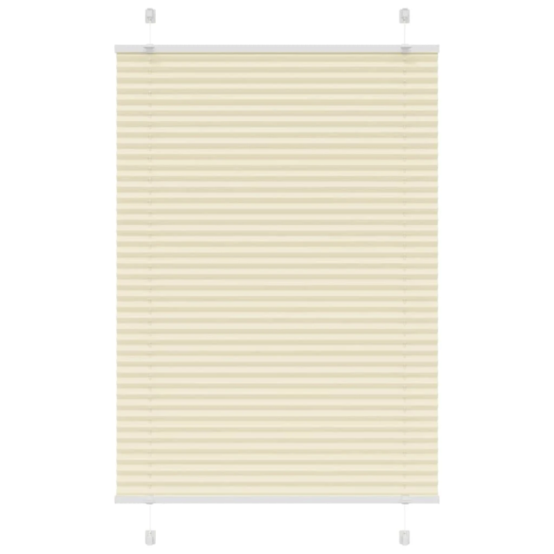 vidaXL Pleated Blind Cream 85x100 cm Auduma platums 84,4 cm