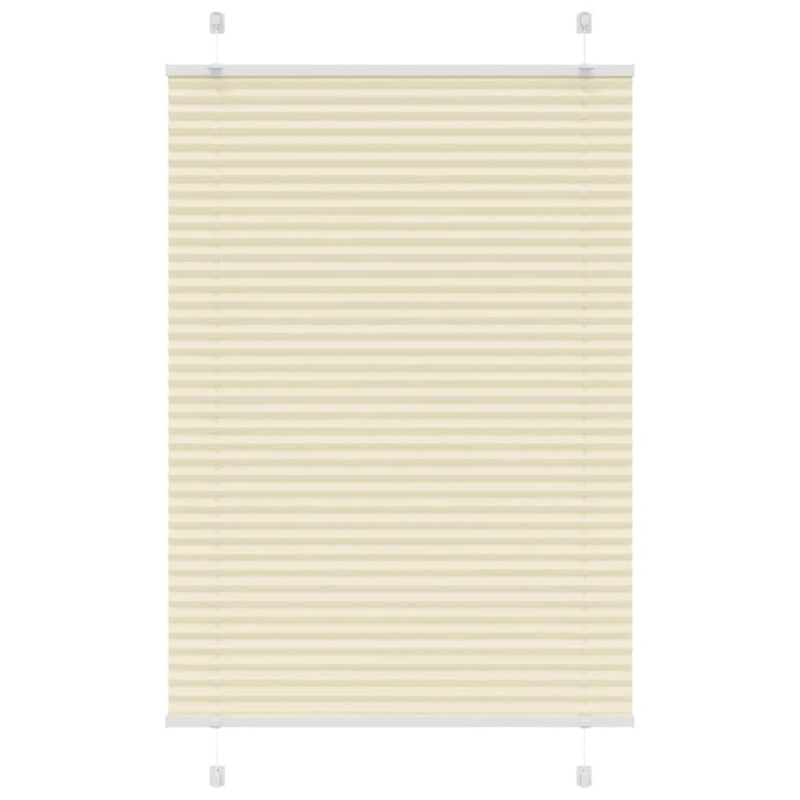 vidaXL plisēts žalūziju krēms 90x100 cm auduma platums 89,4 cm