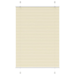 vidaXL Plisētu žalūziju krēms 100x100 cm Auduma platums 99,4 cm