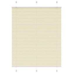 vidaXL plisēts žalūziju krēms 105x100 cm auduma platums 104,4 cm