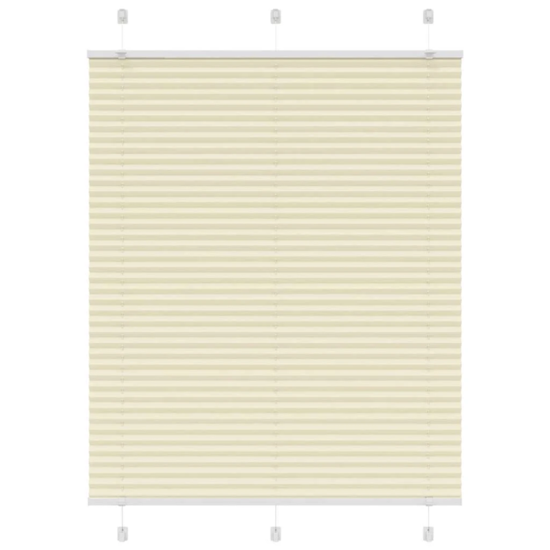 vidaXL plisēts žalūziju krēms 105x100 cm auduma platums 104,4 cm