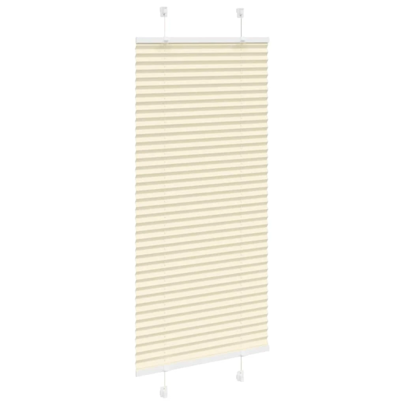 vidaXL Pleated Blind Cream 55x150 cm Auduma platums 54,4 cm