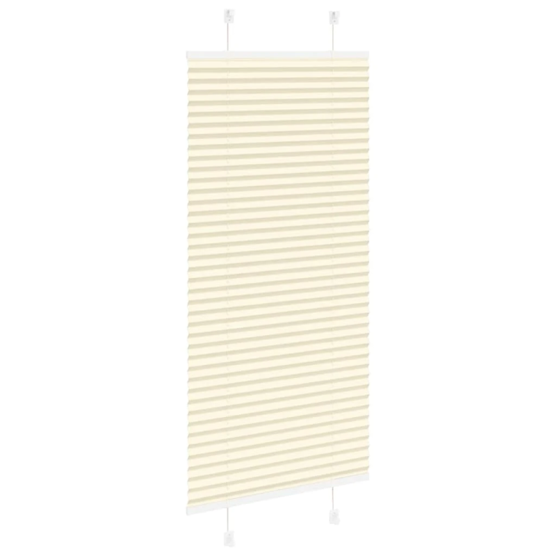 vidaXL Pleated Blind Cream 55x150 cm Auduma platums 54,4 cm