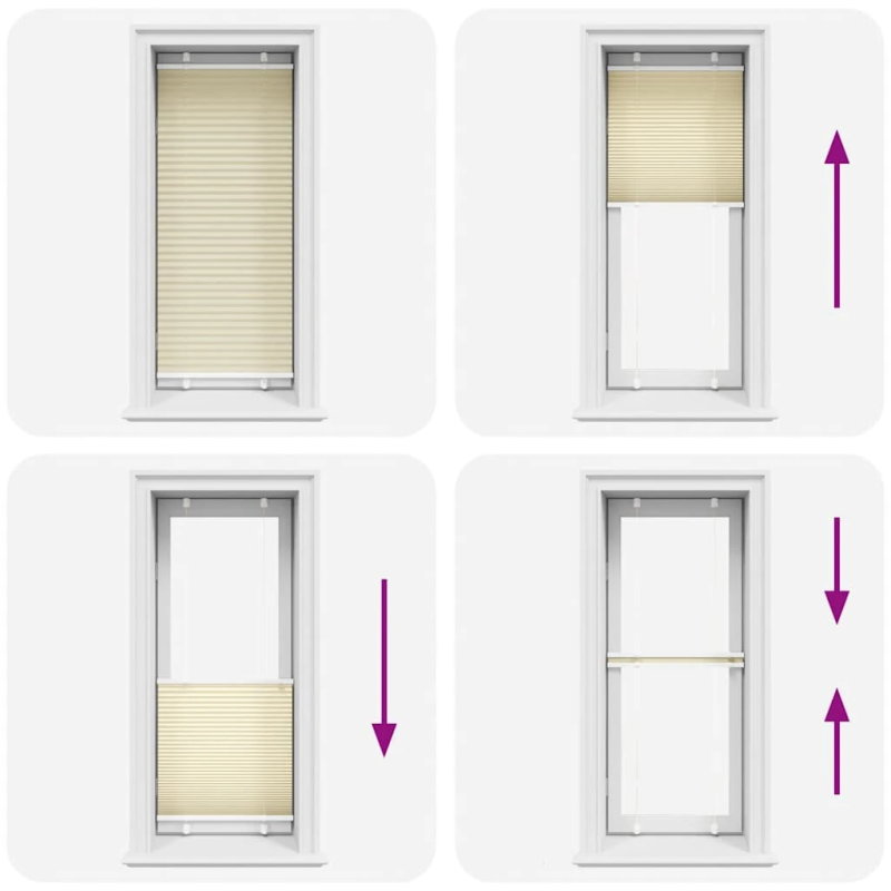 vidaXL Pleated Blind Cream 55x150 cm Auduma platums 54,4 cm