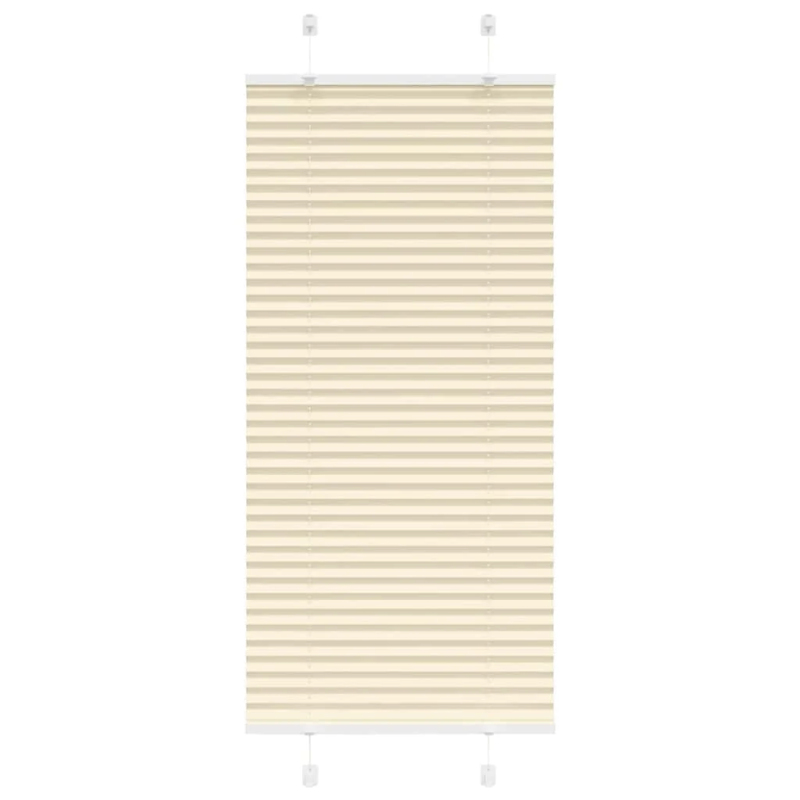 vidaXL plisēts žalūziju krēms 65x150 cm auduma platums 64,4 cm