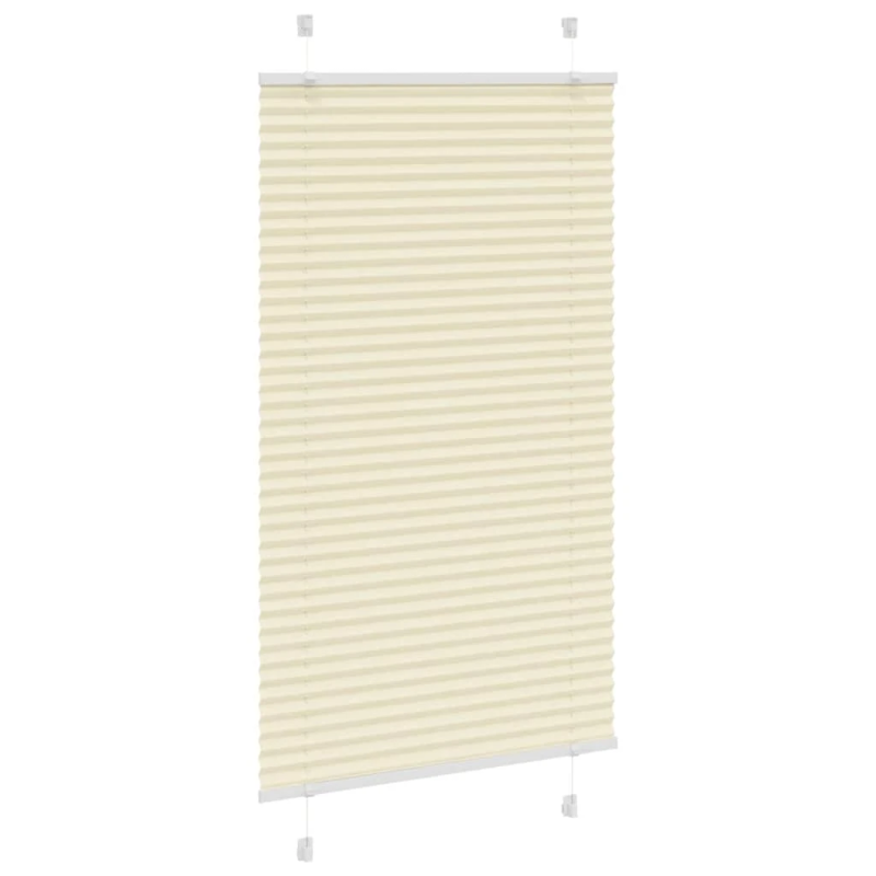 vidaXL Pleated Blind Cream 70x150 cm Auduma platums 69,4 cm