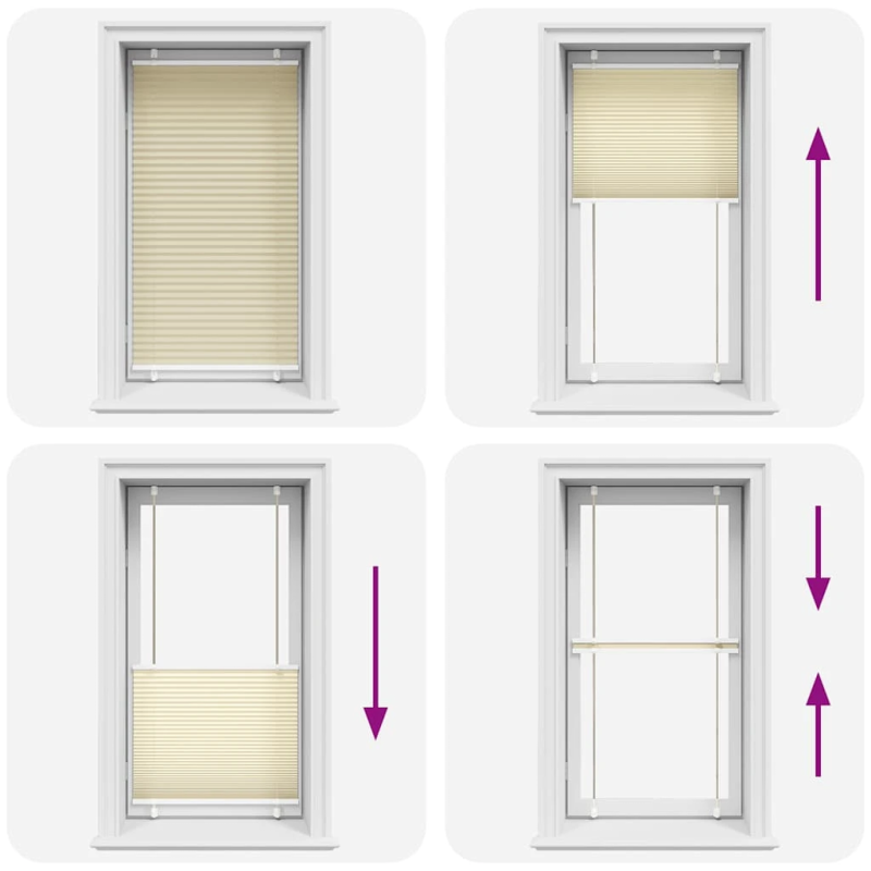 vidaXL Pleated Blind Cream 70x150 cm Auduma platums 69,4 cm