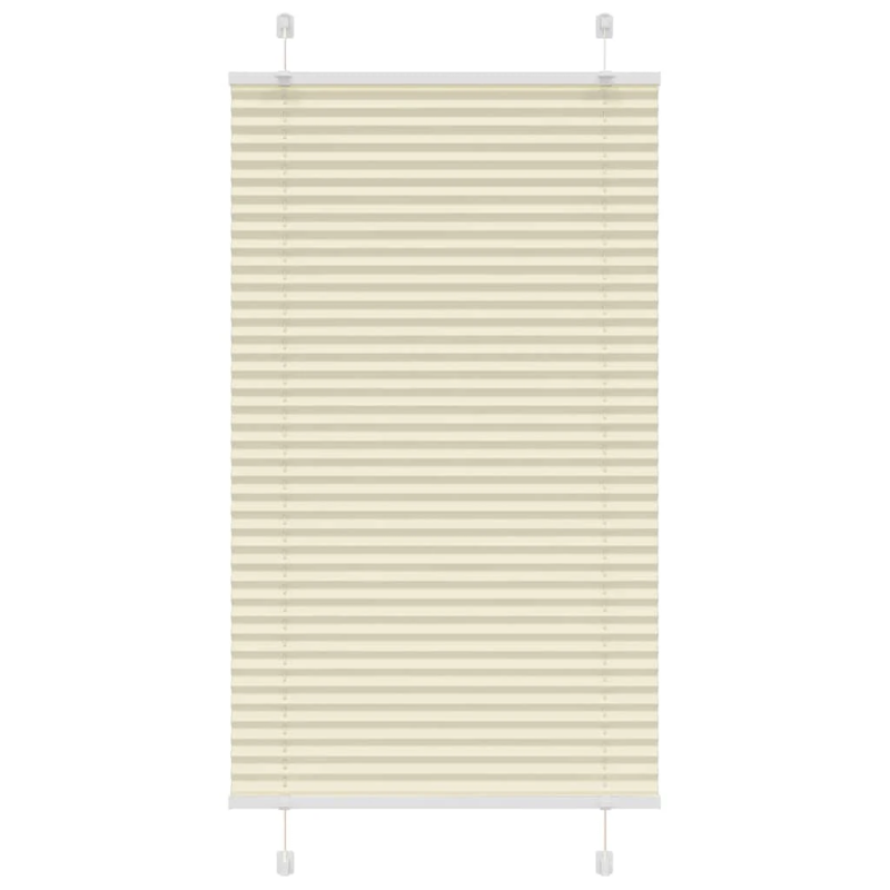 vidaXL plisēts žalūziju krēms 75x150 cm auduma platums 74,4 cm