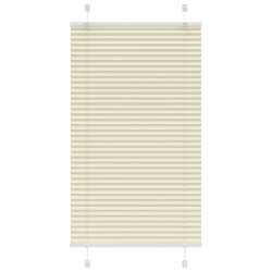vidaXL Pleated Blind Cream 80x150 cm Auduma platums 79,4 cm