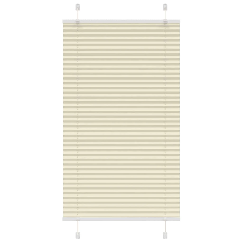 vidaXL Pleated Blind Cream 80x150 cm Auduma platums 79,4 cm
