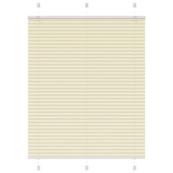 vidaXL plisēts žalūziju krēms 105x150 cm auduma platums 104,4 cm