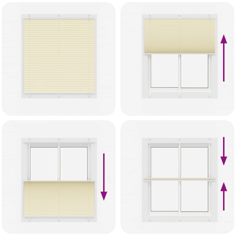 vidaXL kroku žalūziju krēms 120x150 cm auduma platums 119,4 cm