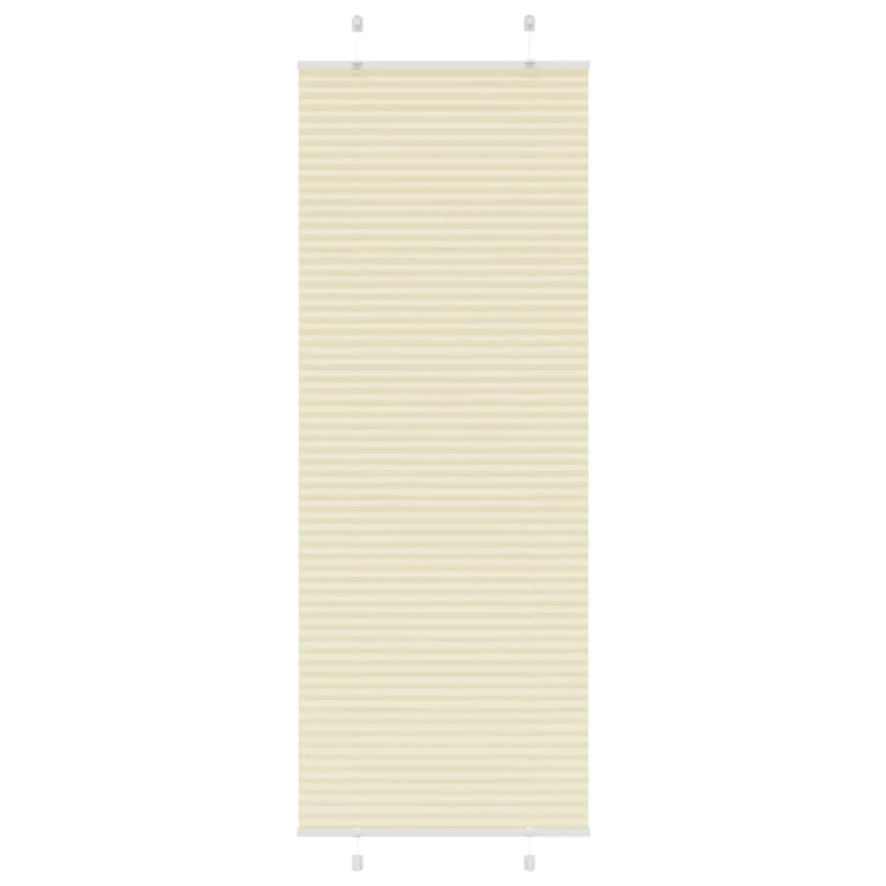 vidaXL plisēts žalūziju krēms 80x200 cm auduma platums 79,4 cm