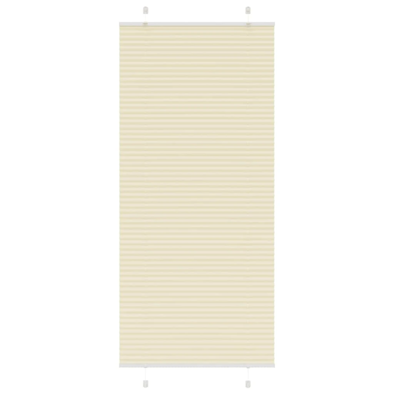 vidaXL plisēts žalūziju krēms 85x200 cm auduma platums 84,4 cm