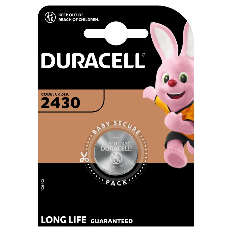 Duracell litija baterija DL 2430 3V 1 gab.