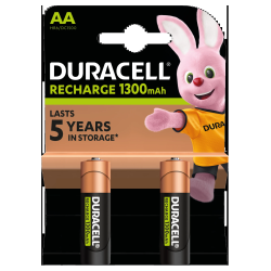 Duracell uzlādējamais akumulators NiMH HR6 AA 1300mAh 2 gab.