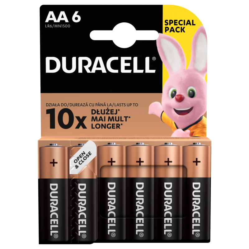 Baterijas duracell aa lr6 6gab