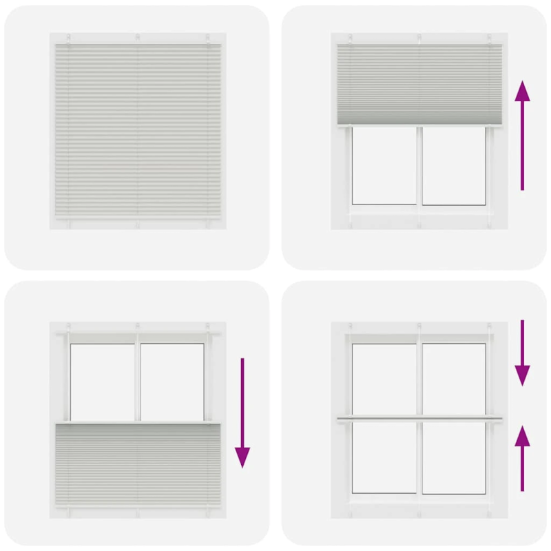 vidaXL kroku žalūzija gaiši pelēka 115x100 cm auduma platums 114,4 cm