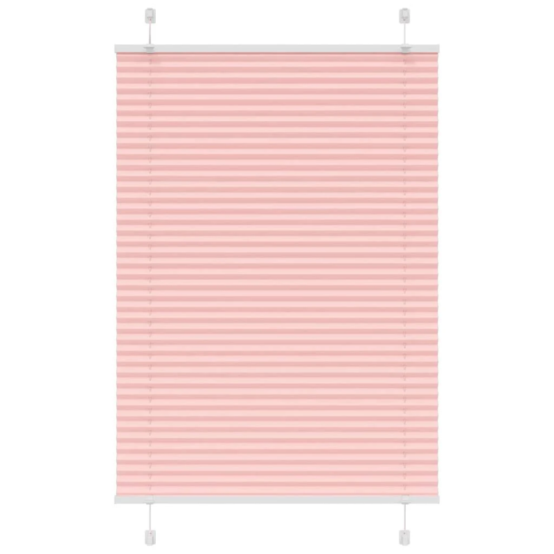 vidaXL plisētās žalūzijas rozā 90x150 cm auduma platums 89,4 cm