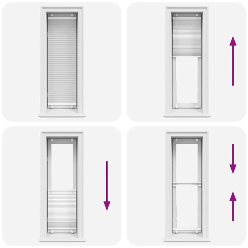 vidaXL plisēta žalūzija balta 45x100 cm auduma platums 44,4 cm