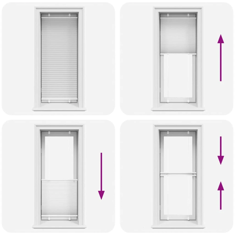 vidaXL Plisēta žalūzija balta 60x100 cm auduma platums 59,4 cm