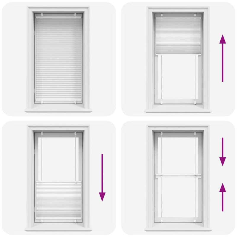 vidaXL kroku žalūzija balta 80x100 cm auduma platums 79,4 cm