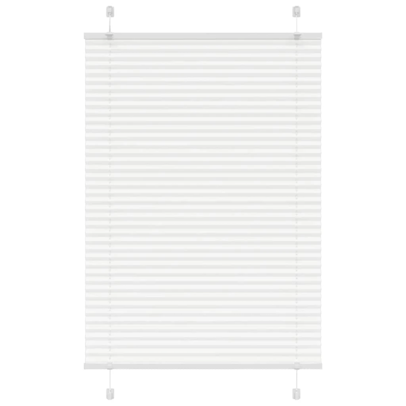 vidaXL plisēta žalūzija balta 95x100 cm auduma platums 94,4 cm