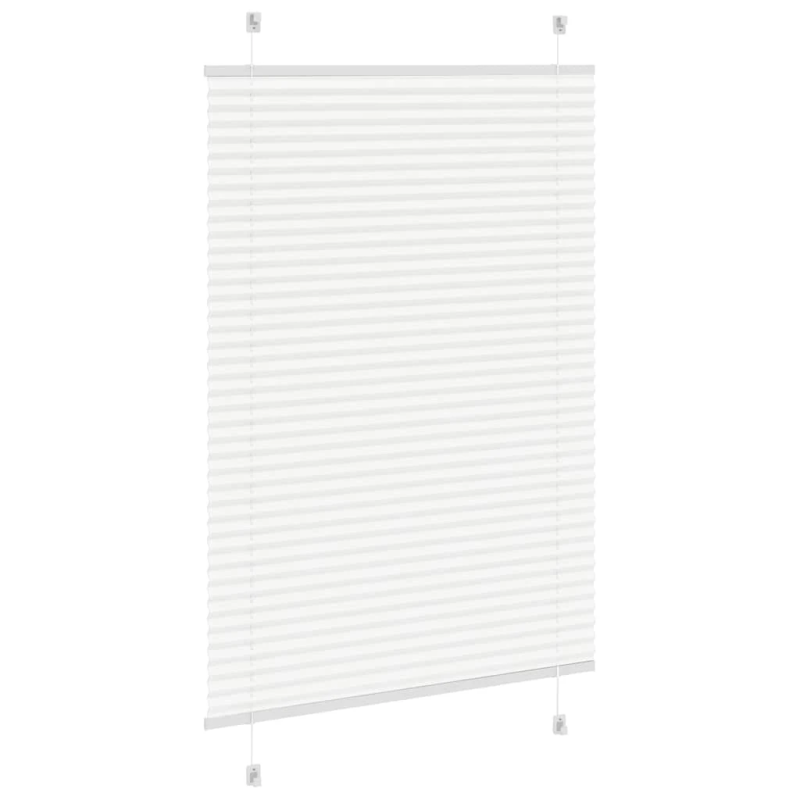 vidaXL plisēta žalūzija balta 100x100 cm auduma platums 99,4 cm