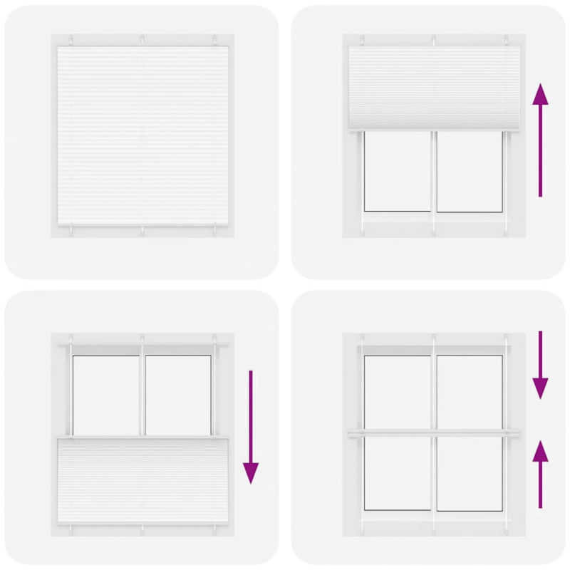 vidaXL kroku žalūzija balta 115x100 cm auduma platums 114,4 cm